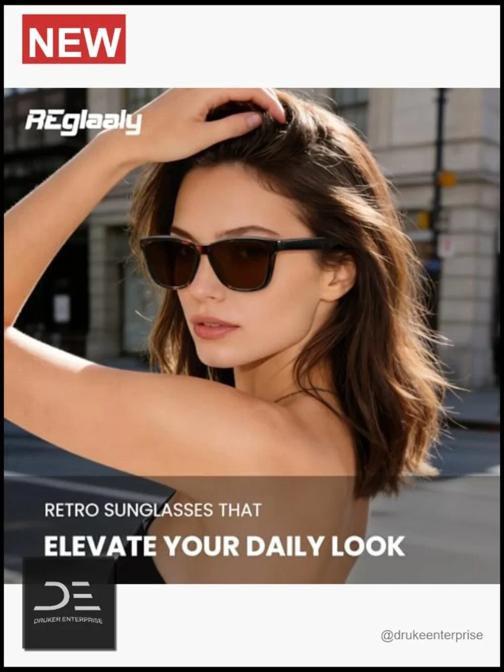 Trendy Retro Polarized Sunglasses with UV Protection Classic Square Design Full